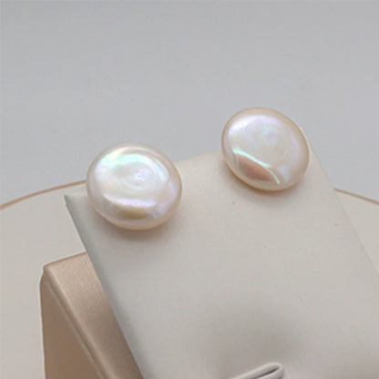 Boucle d'Oreille Perle Plate