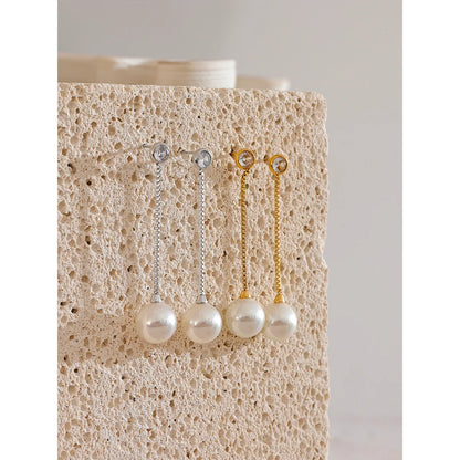Boucle d'Oreille Perle Pendante