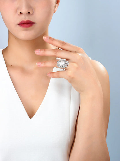 Bague Ancienne avec Perle de Culture