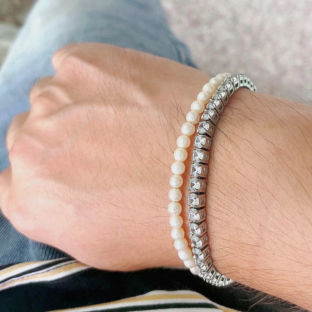 bracelet perle ivoire