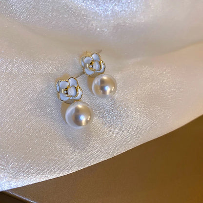 Boucle d'Oreille Noeud Perle