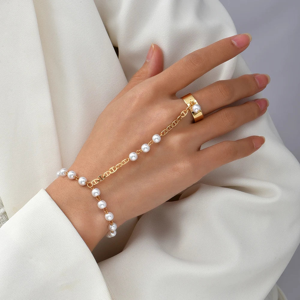 Bracelet Bague Perle