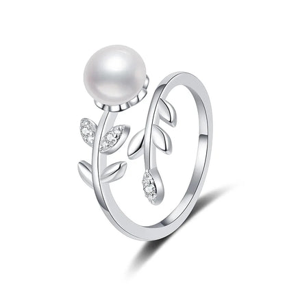 Bague Or Blanc et Perle de Culture