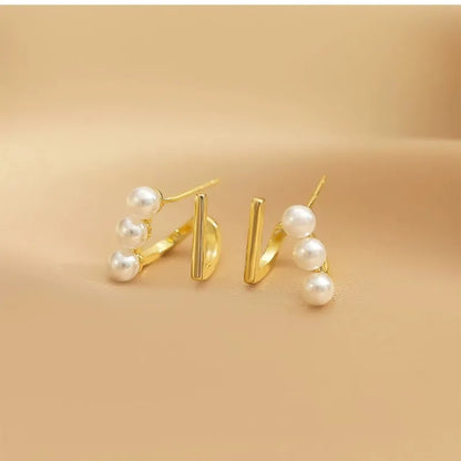 Boucle d'Oreille 3 Perles