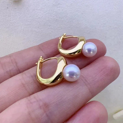 Boucle d'Oreille Perle Véritable