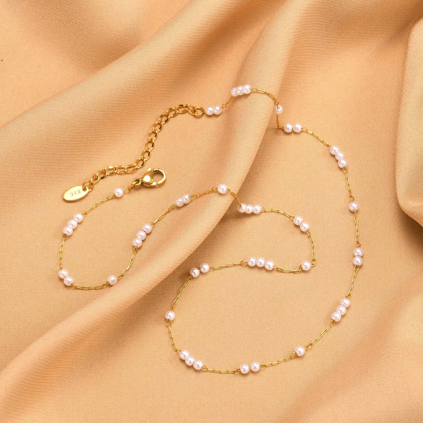 Bijoux Collier Perle Or Et Blanc