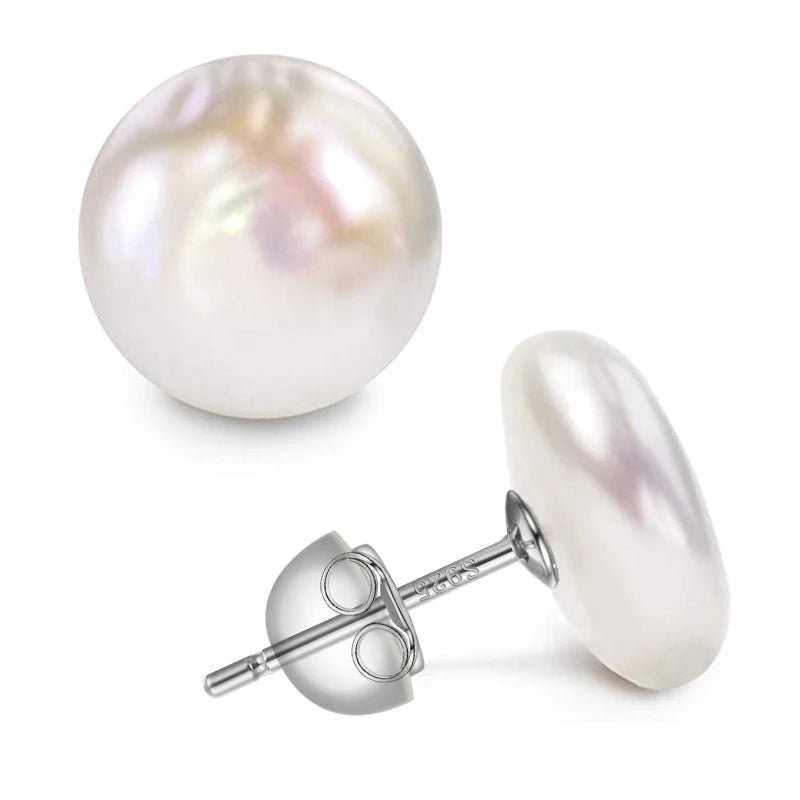 Boucle d'Oreille Perle Plate