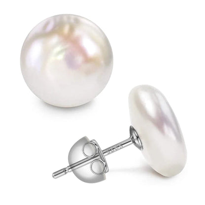 Boucle d'Oreille Perle Plate