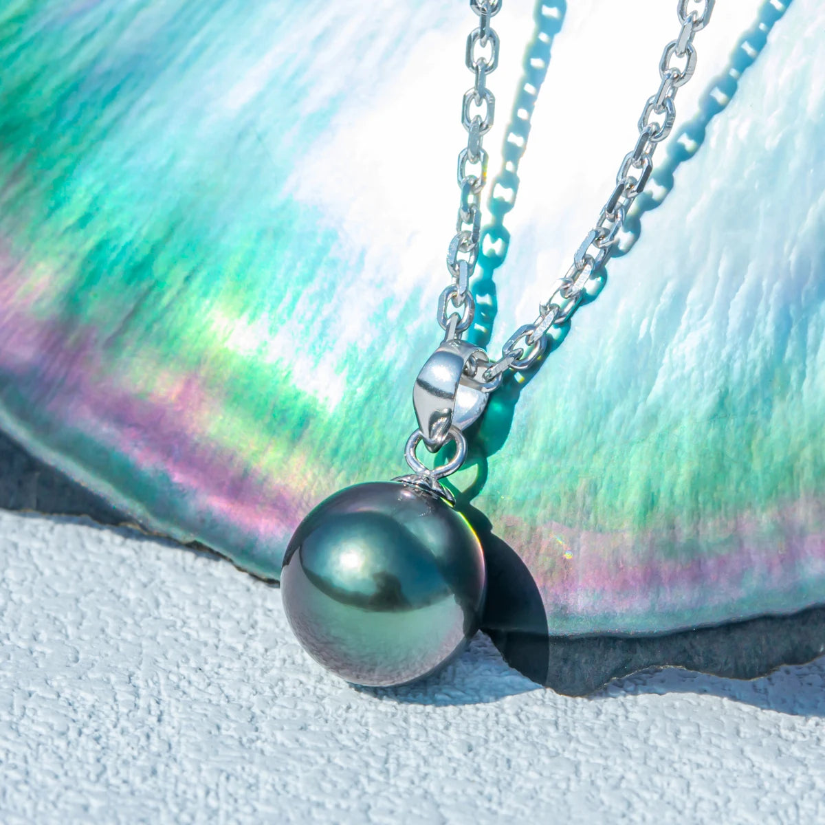 Collier Or Blanc Perle de Tahiti