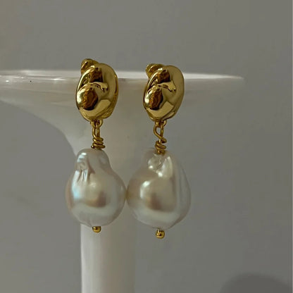 Boucle d'Oreille Perle Baroque