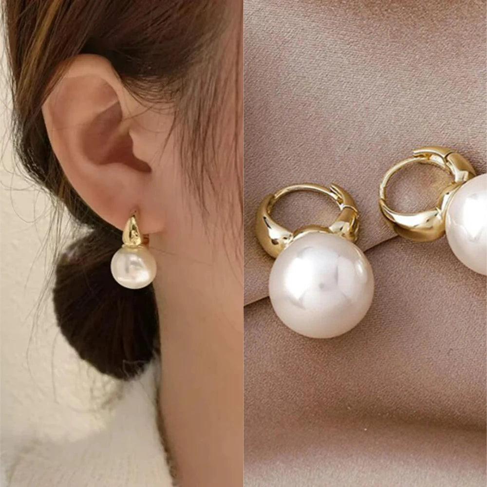 Boucle d'Oreille Grosse Perle