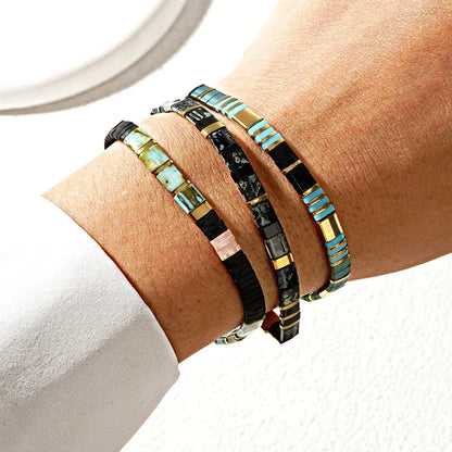 Bracelet Homme Perle Plate