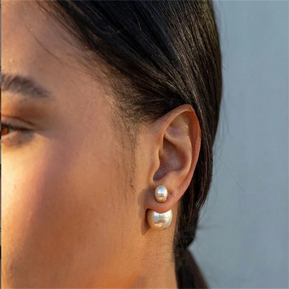 Boucle d'Oreille Perle Double Face