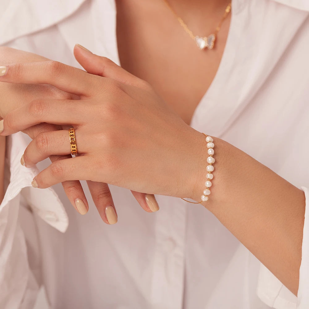 Bracelet Chaine et Perle