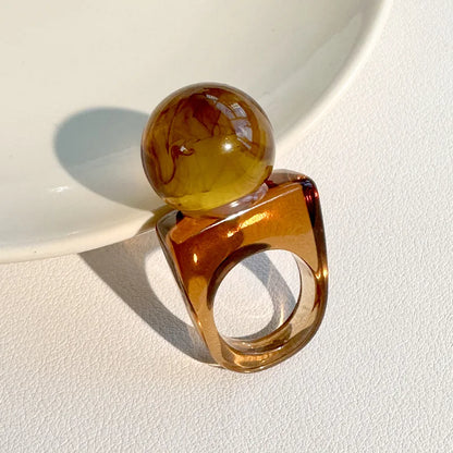 Bague Transparente avec Perle