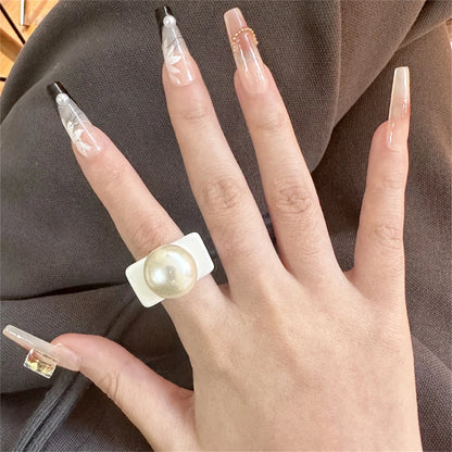 Bague Perle Resine
