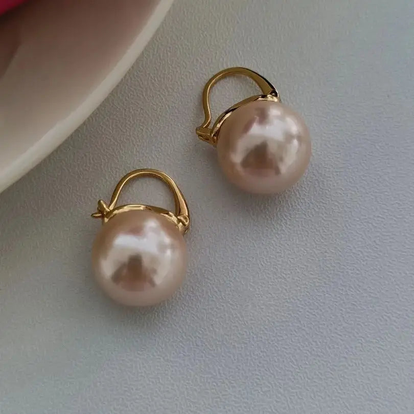 Boucle d'Oreille Perle Rose Pale