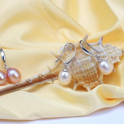 Boucle d'Oreille Perle Argent