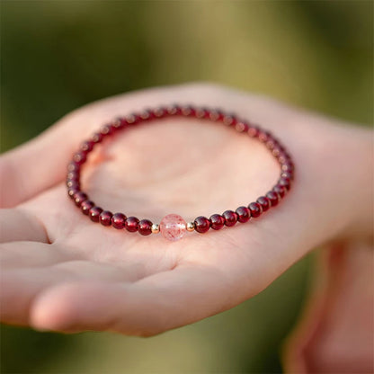 bracelet perle rouge femme