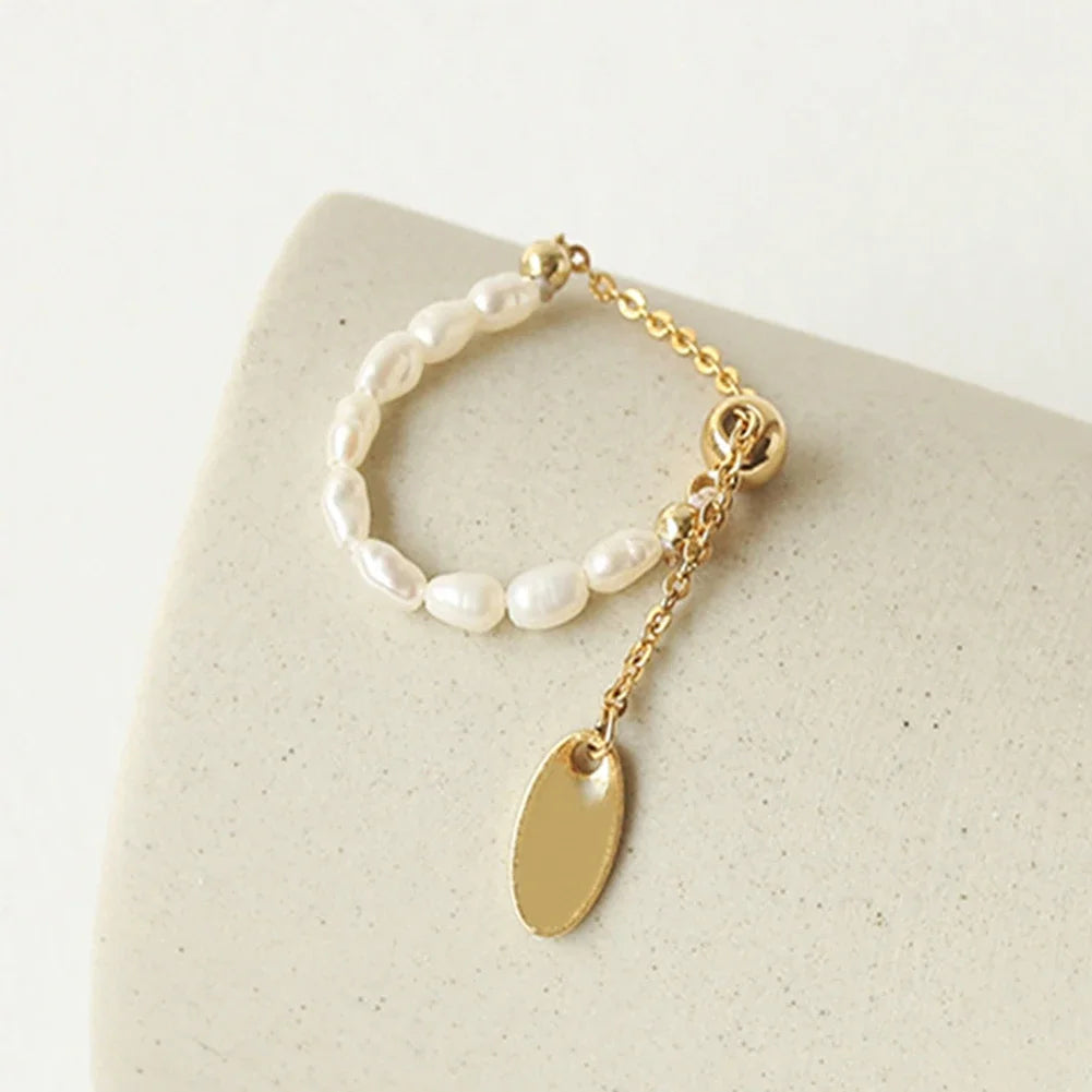 Bague Chaine Perle
