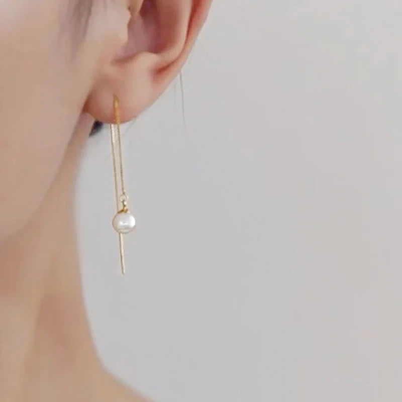 Boucle d'Oreille Imitation Perle de Culture