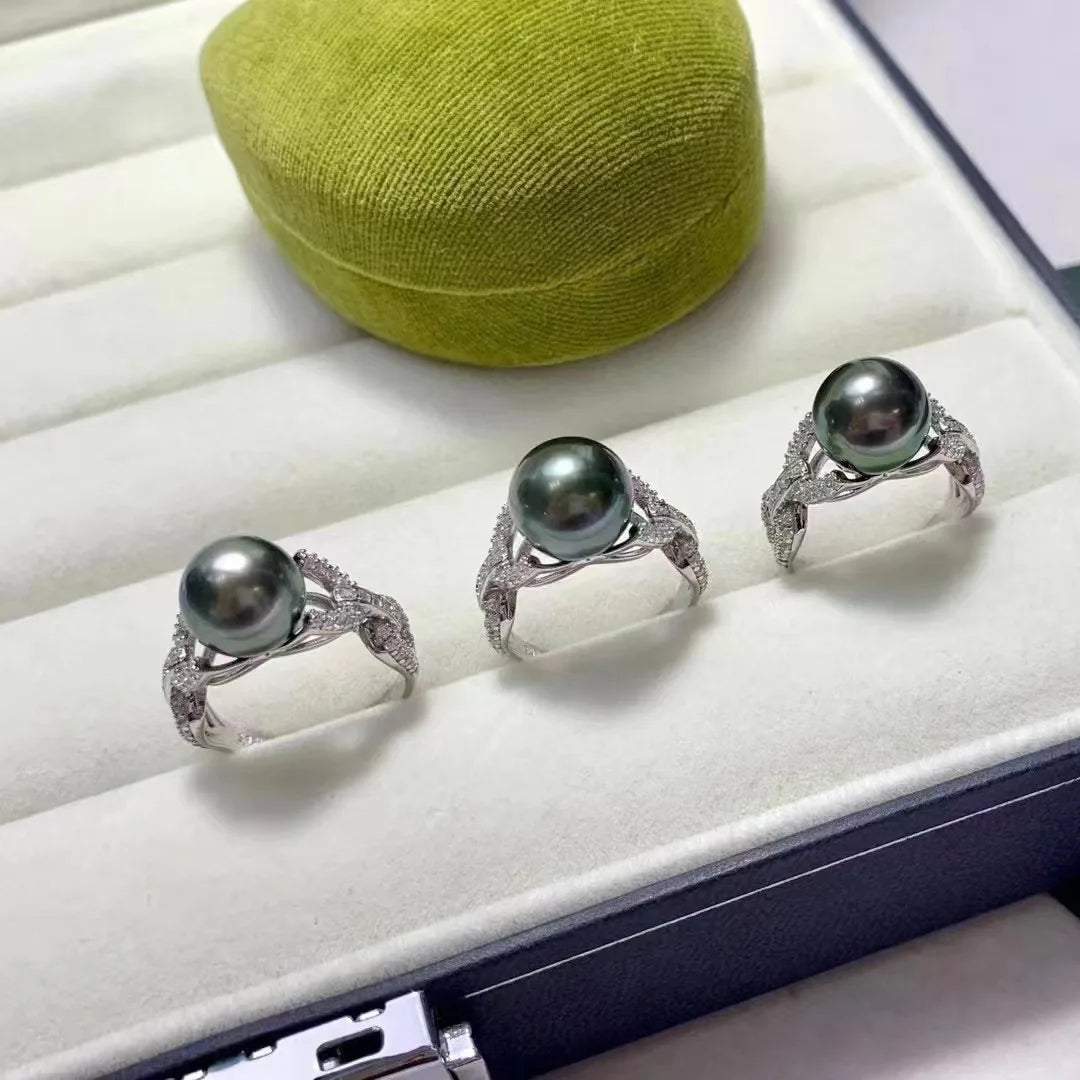 Bague Argent et Perle de Tahiti