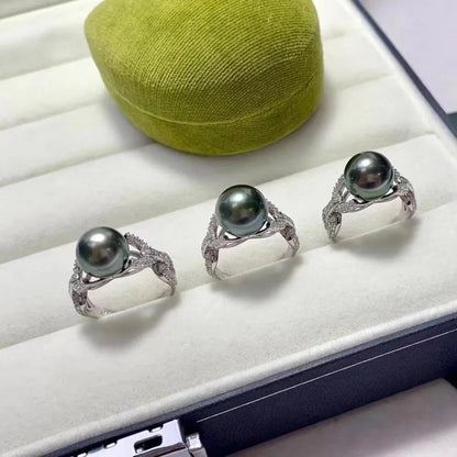 Bague Argent et Perle de Tahiti