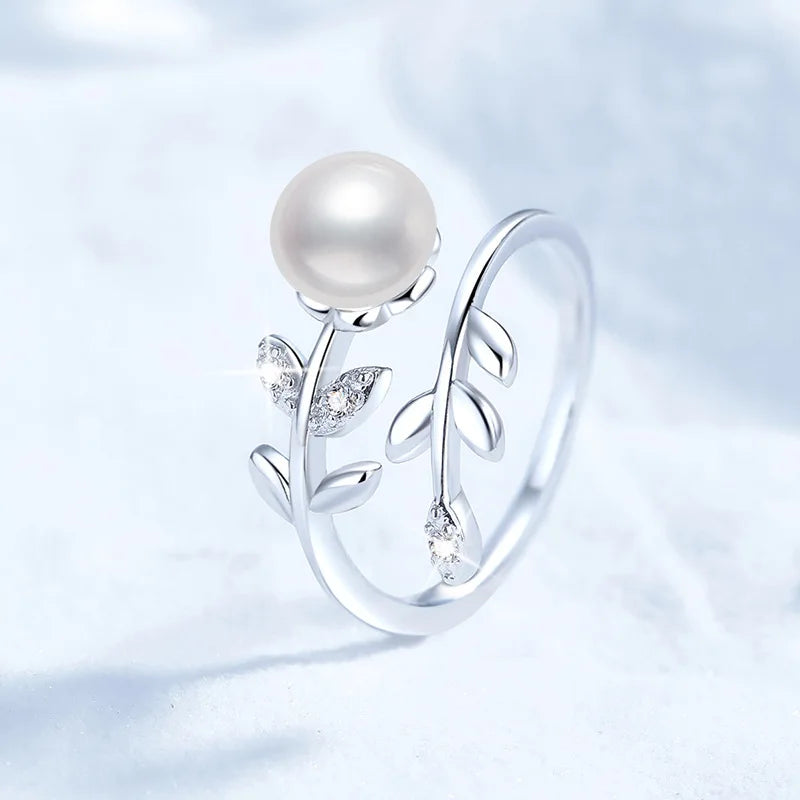 Bague Or Blanc et Perle de Culture
