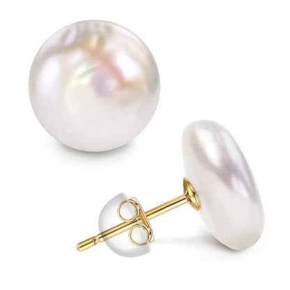 Boucle d'Oreille Perle Plate