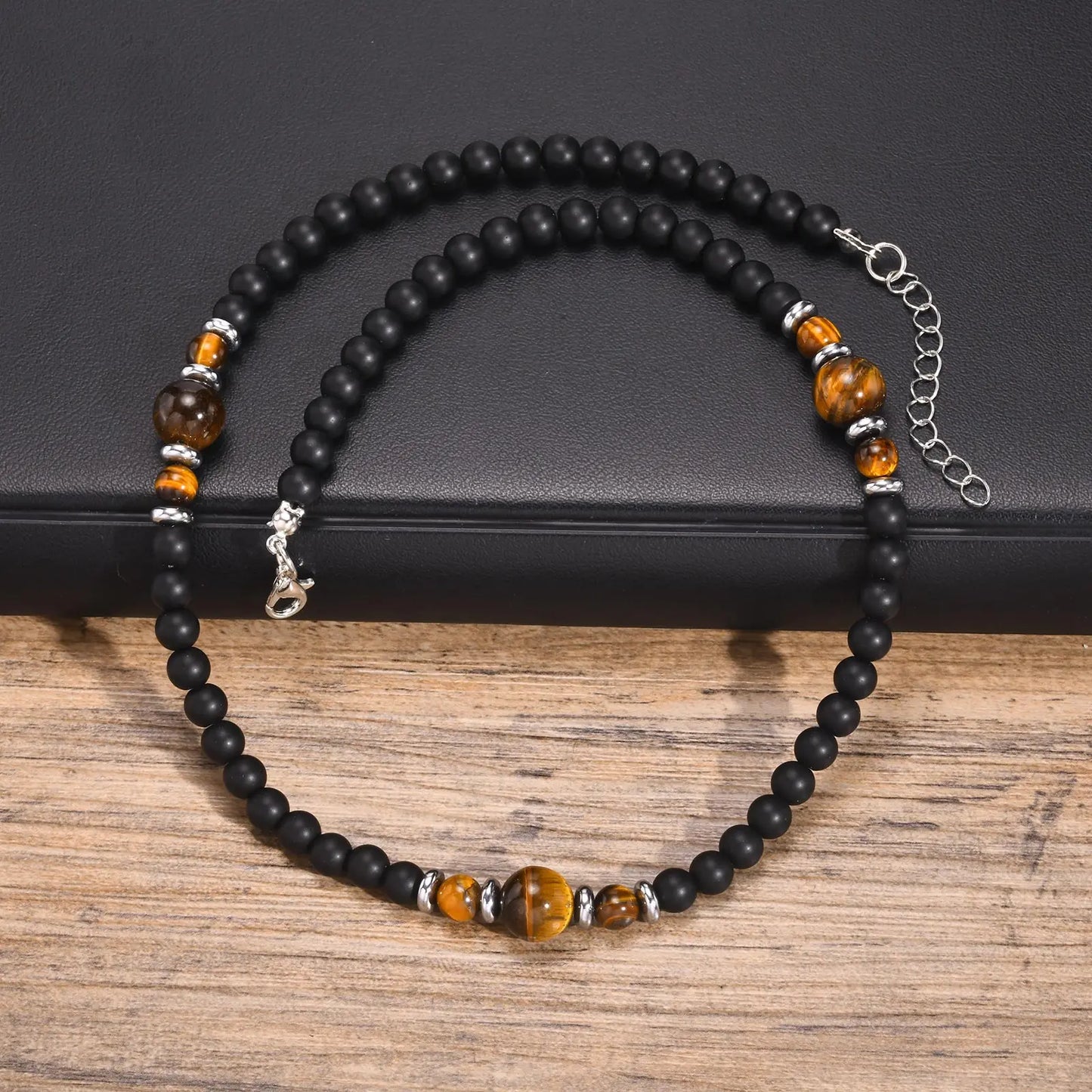 Collier Perle oeil de Tigre