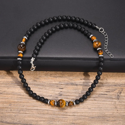 Collier Perle oeil de Tigre