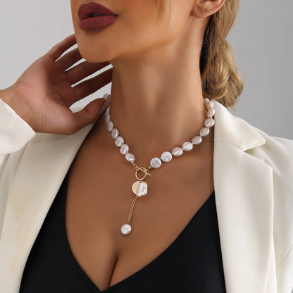 Collier Perle Plate