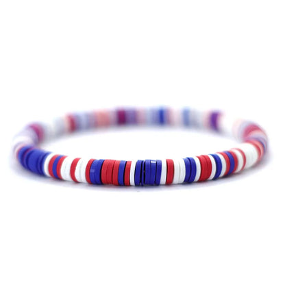 Bracelet Perle Bleu Blanc Rouge