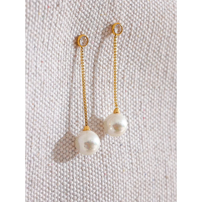 Boucle d'Oreille Perle Pendante