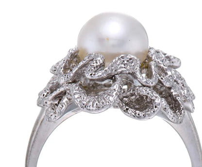 Bague Ancienne avec Perle de Culture