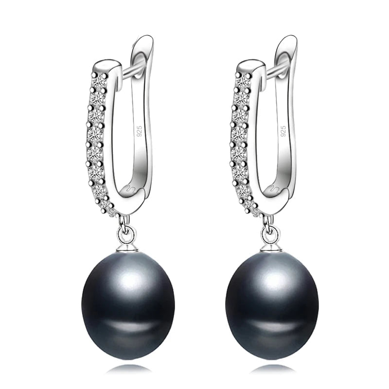 Boucle d'Oreille Perle Noire