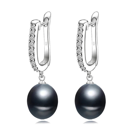 Boucle d'Oreille Perle Noire
