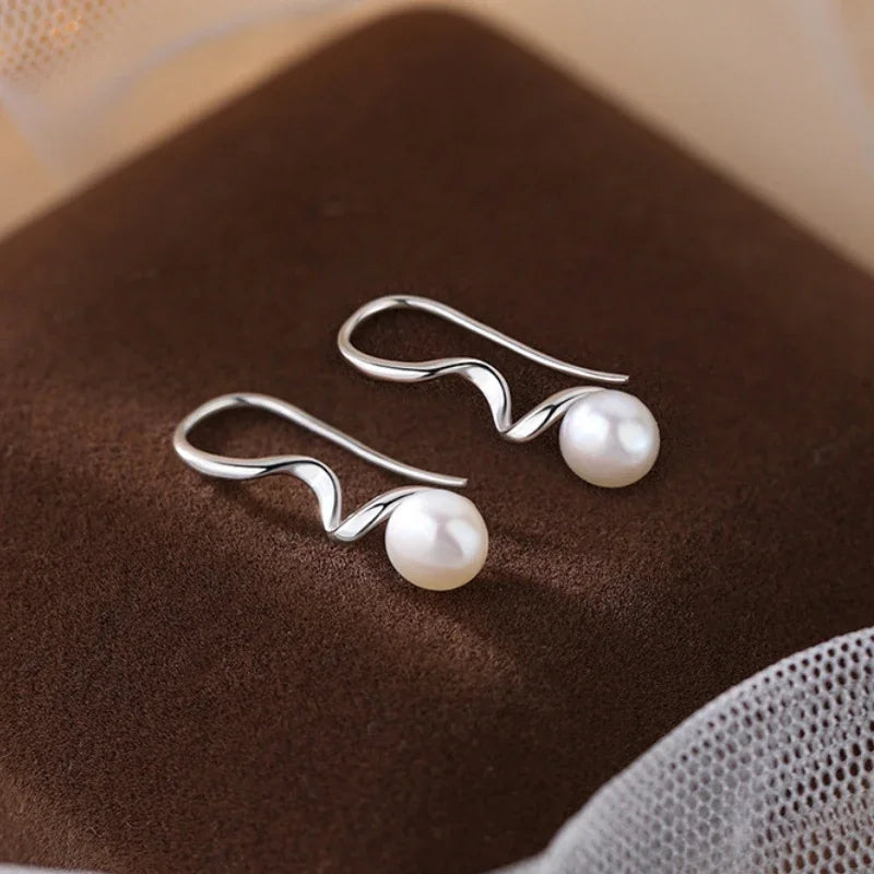 Boucle d'Oreille Perle Fine
