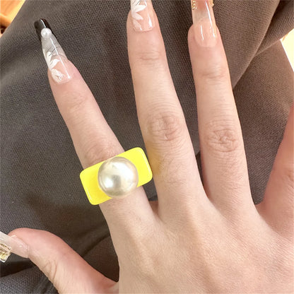 Bague Perle Resine