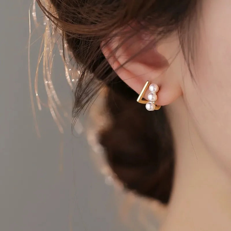 Boucle d'Oreille 3 Perles