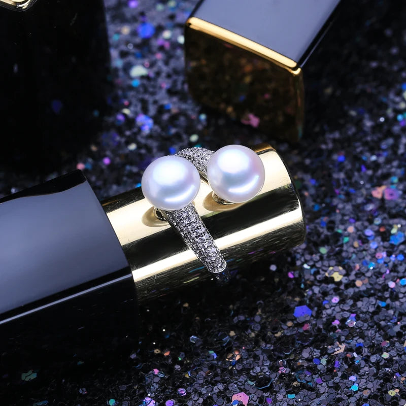 Bague 2 Perles de Culture
