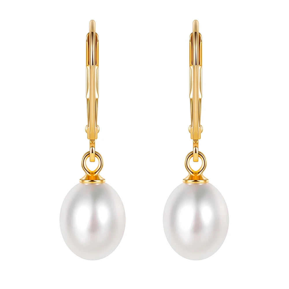 Boucle d'Oreille Perle d'Eau Douce