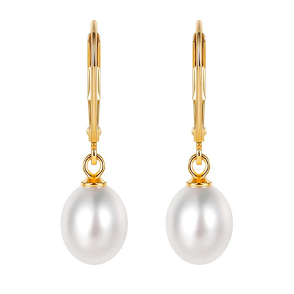 Boucle d'Oreille Perle d'Eau Douce