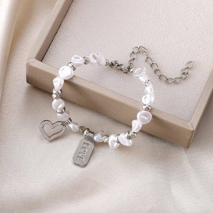Bracelet Coeur Perle