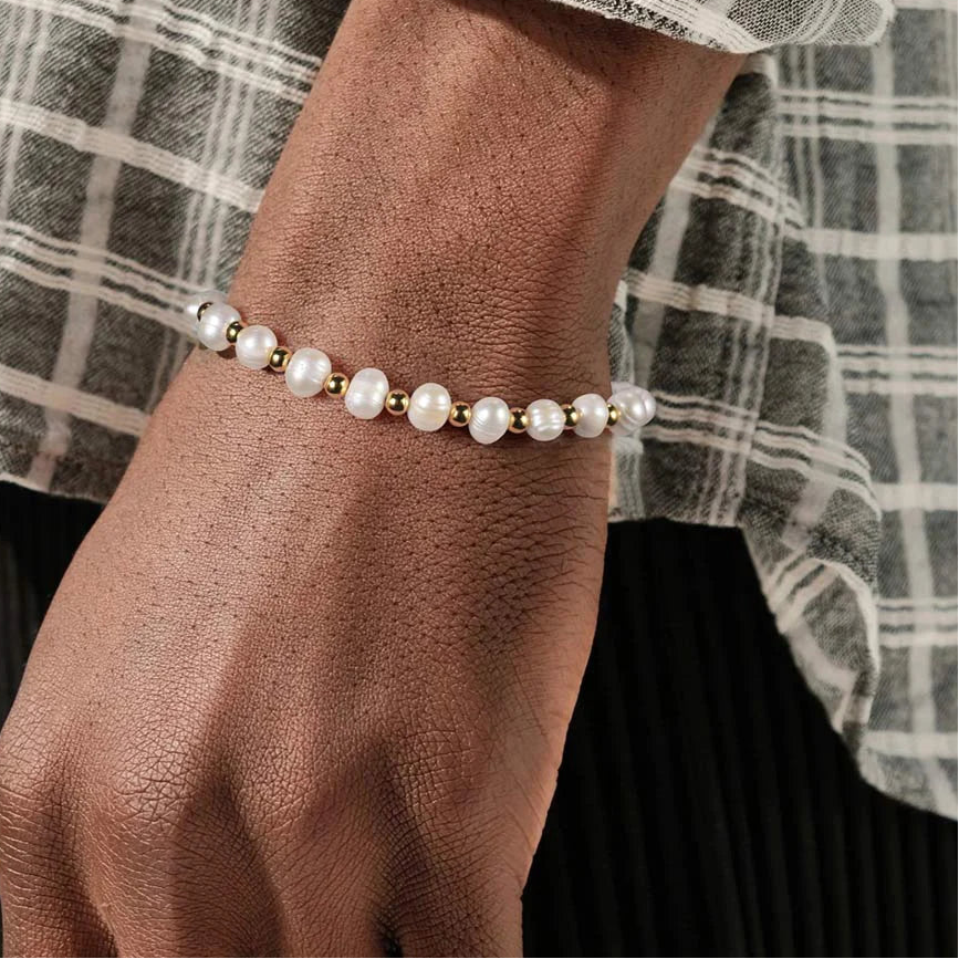 Bracelet Perle Blanche