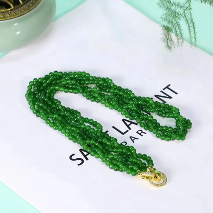 Collier Perles Vertes