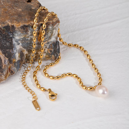 Collier Perle Plaqué Or 18K