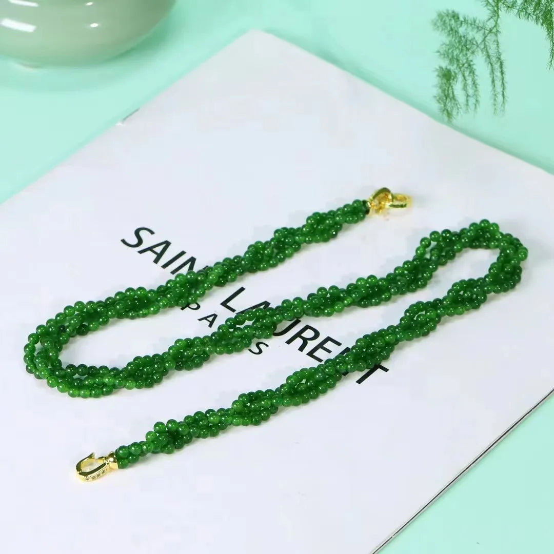 Collier Perles Vertes