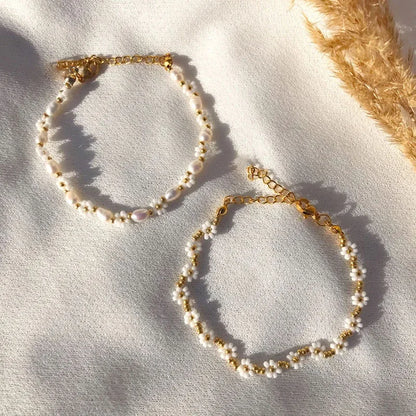 Bracelet Fleurs Perles