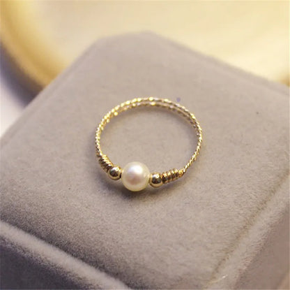 Bague avec Petite Perle
